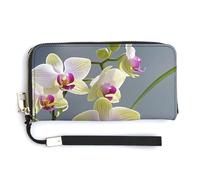 AQRJLPM Portefeuille en cuir coloré avec fermeture éclair autour de la pochette, sac à main de grande capacité avec dragonne, blanc, 20 x 10,5 cm, portefeuille, blanc, 20.0*10.5cm, Portefeuille