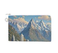 AQRJLPM Portefeuille fin et léger en toile avec fermeture éclair pour homme et femme