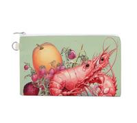 AQRJLPM Portefeuille fin et léger en toile avec fermeture éclair pour homme et femme Motif grenades et fruits