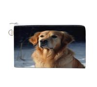 AQRJLPM Portefeuille Golden Retriever en toile fin et léger durable avec fermeture éclair pour homme et femme