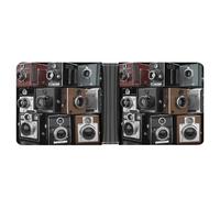 AQRJLPM Portefeuille rétro cool avec pince à billets en cuir à deux volets, porte-cartes de crédit, cadeau pour homme