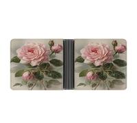 AQRJLPM Portefeuille vintage avec pince à billets en cuir à deux volets, porte-cartes de crédit, cadeau pour homme