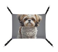 AQRJLPM Shih Tzu Hamac pour chien avec sangles réglables et crochets en métal à suspendre, hamac de couchage doux et respirant pour chats, chiots, lapins, petits animaux