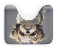 AQRJLPM Shih Tzu Tapis de toilette pour chien en forme de U antidérapant à séchage rapide super absorbant Petit tapis de toilette doux pour salle de bain baignoire et douche
