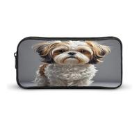 AQRJLPM Shih Tzu Trousse à crayons avec fermeture éclair Motif chien