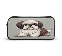AQRJLPM Shih Tzu Trousse à crayons avec fermeture éclair Motif chien