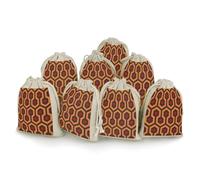 AQRJLPM Shining Overlook Lot de 8 petites pochettes réutilisables en toile de jute souple en coton pour bijoux, fête, mariage, rangement et fournitures d'intérieur