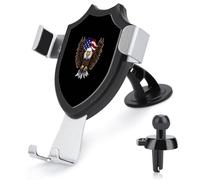 AQRJLPM Support de téléphone mains libres pour tableau de bord, pare-brise, grille d'aération en métal pour tous les smartphones et modèles de voiture Motif drapeau des États-Unis