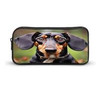 AQRJLPM Teckel Weiner Trousse à crayons pour animal domestique Grande capacité Simple Marqueur Portable Esthétique Fermeture Éclair