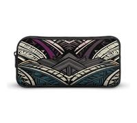 AQRJLPM Trousse à crayons à motif géométrique Art Déco - Grande capacité - Simple - Portable - Esthétique - Fermeture éclair