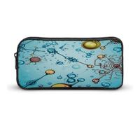 AQRJLPM Trousse à crayons abstraction biologie chimie grande capacité simple pochette marqueur portable esthétique fermeture éclair