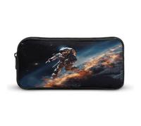 AQRJLPM Trousse à crayons Astronaute volant dans l'espace Grande capacité Simple Marqueur Portable Esthétique Fermeture Éclair