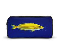 AQRJLPM Trousse à crayons avec fermeture éclair - Poisson jaune - Grande capacité - Simple - Portable - Esthétique