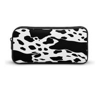 AQRJLPM Trousse à crayons avec imprimé vache noire et blanche - Grande capacité - Pochette simple - Portable - Esthétique - Fermeture éclair