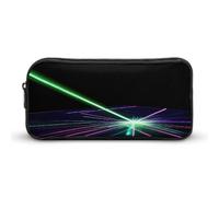 AQRJLPM Trousse à crayons avec lumières laser - Grande capacité - Simple - Portable - Esthétique - Fermeture éclair