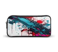AQRJLPM Trousse à crayons avec motif abstrait éclaboussures de peinture - Grande capacité - Simple - Portable - Esthétique - Fermeture éclair