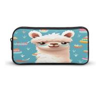 AQRJLPM Trousse à crayons avec motif alpaga - Grande capacité - Simple - Portable - Esthétique - Fermeture éclair