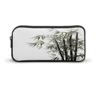 AQRJLPM Trousse à crayons avec motif de plantes asiatiques - Grande capacité - Simple - Portable - Esthétique - Fermeture éclair