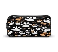 AQRJLPM Trousse à crayons avec motif empreintes de pattes de chien - Grande capacité - Simple - Portable - Esthétique - Fermeture éclair