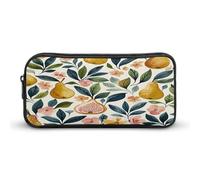 AQRJLPM Trousse à crayons avec motif figues et poires - Grande capacité - Simple - Portable - Esthétique - Fermeture éclair