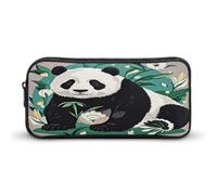 AQRJLPM Trousse à crayons avec motif panda noir et blanc - Grande capacité - Simple - Portable - Esthétique - Fermeture éclair