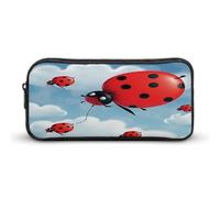 AQRJLPM Trousse à crayons coccinelle et nuage de grande capacité, simple pour marqueur, esthétique, fermeture éclair