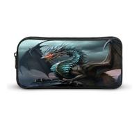 AQRJLPM Trousse à crayons Cool Dragon, grande capacité, simple pour marqueur, portable, esthétique, fermeture éclair
