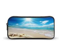 AQRJLPM Trousse à crayons de plage d'été de grande capacité, simple pour marqueur, portable, esthétique, fermeture éclair