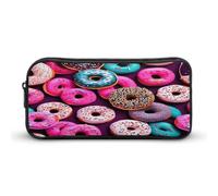 AQRJLPM Trousse à crayons en forme de donut - Grande capacité - Simple - Portable - Esthétique - Fermeture éclair