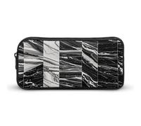 AQRJLPM Trousse à crayons en marbre noir de grande capacité, simple et portable, esthétique, fermeture éclair