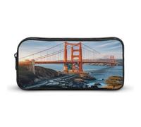 AQRJLPM Trousse à crayons Golden Gate Bridge de grande capacité, simple pour marqueur, portable, esthétique, fermeture éclair