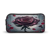 AQRJLPM Trousse à crayons gothique rose grande capacité simple pochette à marqueur portable esthétique fermeture éclair