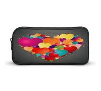 AQRJLPM Trousse à crayons graphique Love HeartsGraphics Love Hearts Grande capacité Simple Marqueur Pochette Portable Esthétique Fermeture Éclair