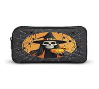 AQRJLPM Trousse à crayons squelette toile d'araignée grande capacité simple pochette de marqueur portable esthétique fermeture éclair