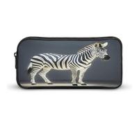 AQRJLPM Trousse à crayons zèbre lumineuse de grande capacité simple pochette de marqueur portable esthétique fermeture éclair