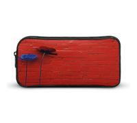 AQRJLPM Une trousse à crayons murale de brique rouge de grande capacité, simple pochette de marquage, portable, esthétique, fermeture éclair