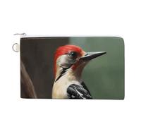 AQRJLPM Woodpecker Portefeuille en toile fin et léger durable avec fermeture éclair pour homme et femme
