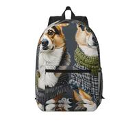 AQRJLPO Beach Maui Hawaii Sac à dos léger et spacieux avec poches, 43,2 cm, imprimé coucher de soleil, vagues, nuages, Porter des vêtements pour chiens Corgi, taille unique