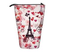 AQRJLPO Cityscape Trousse à crayons extensible Motif Tour de Paris France Organiseur extensible Papeterie de voyage et trousse de maquillage Boîte de rangement pour l'école, le bureau, les voyages