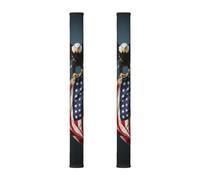 AQRJLPO Lot de 2 housses de poignée de porte de réfrigérateur antistatique 3D avec drapeau américain volant pour micro-ondes, réfrigérateur, four, cuisinière et lave-vaisselle