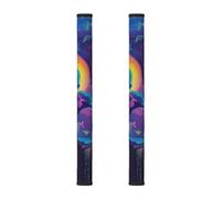 AQRJLPO Lot de 2 housses de poignée de porte de réfrigérateur, motif nuages arc-en-ciel, antistatique, protection pour la maison et la cuisine