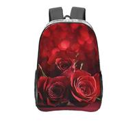 AQRJLPO Sac à dos transparent en PVC transparent avec impression de cadeaux de Noël de 40,6 cm pour l'école, le bureau, les voyages, le travail, Rose1., taille unique