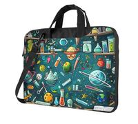 AQRJLPO Sac pour ordinateur portable imprimé sur le thème de la science de dessin animé pour homme et femme, housse antichoc pour ordinateur portable, voyage, bureau, école, Noir , 14 inch