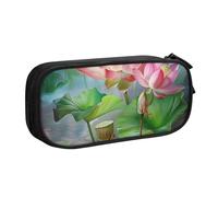 AQRJLPO Spirit of The Lotus Trousse à crayons pour garçons et filles Grande capacité pour bureau, école, étudiants, papeterie, trousse à crayons avec 2 compartiments, noir, Noir , Taille unique