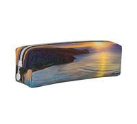 AQRJLPO Sunrise Over Hanauma Bay Oahu - Trousse simple en cuir imprimé hawaïen, jolie trousse à crayons, trousse à stylos, trousse de maquillage pour garçons, filles, étudiants, blanc, Taille unique