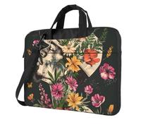 AQRJLPO Thug Life - Housse antichoc pour ordinateur portable - Motif fleurs - Pour travail, voyage, bureau, école, Noir , 13 inch