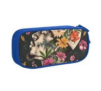 AQRJLPO Thug Life Trousse à crayons avec 2 compartiments pour garçons et filles - Grande capacité - Pour bureau, école, étudiants, papeterie - Noir, bleu, Taille unique, Cartable