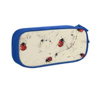 AQRJLPO Trousse à crayons artistique avec impression de pistes de coccinelle pour garçons et filles, grande capacité, pour bureau, école, étudiants, papeterie, trousse à crayons avec 2 compartiments