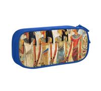 AQRJLPO Trousse à crayons avec 2 compartiments pour garçons et filles - Grande capacité - Motif imprimé « Women in Ancient Egypt » - Pour le bureau, l'école, les étudiants - Noir, bleu, Taille unique