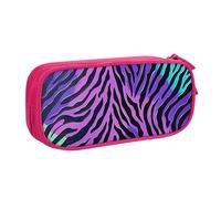 AQRJLPO Trousse à crayons avec 2 compartiments pour garçons et filles - Motif camouflage et rayures - Violet, bleu, vert, camouflage - Pour garçons et filles, rose, Taille unique, Cartable